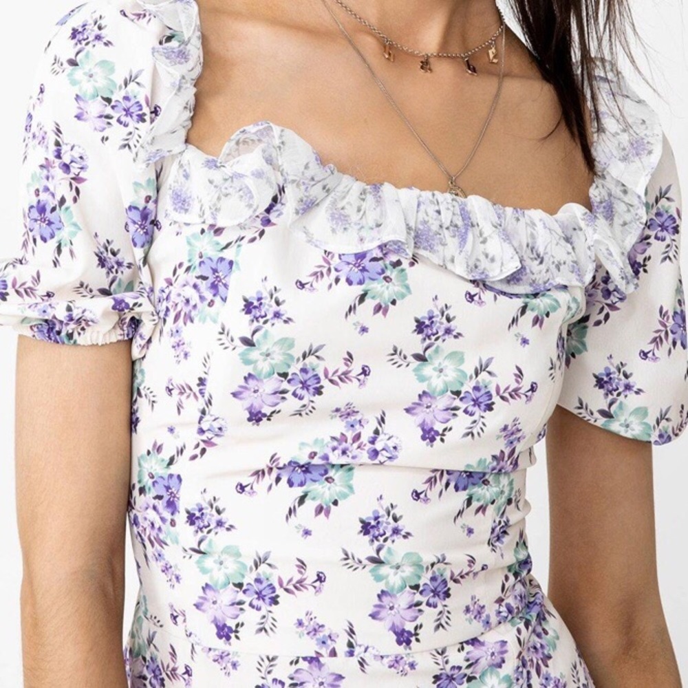 Frill midi tea dress M - Picture 4 of 4